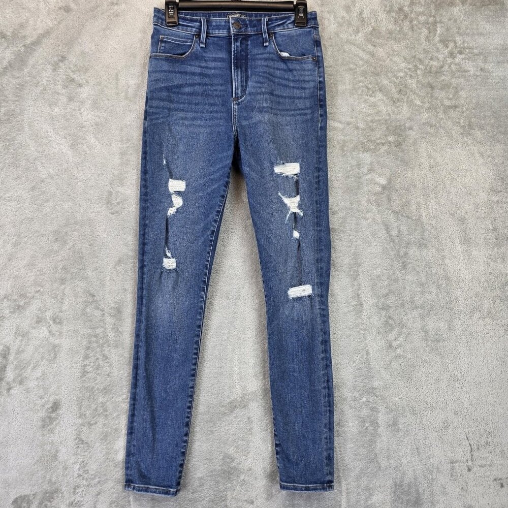 Abercrombie & Fitch Jeans Womens 27 4R Blue High Rise Super Skinny Curve Love